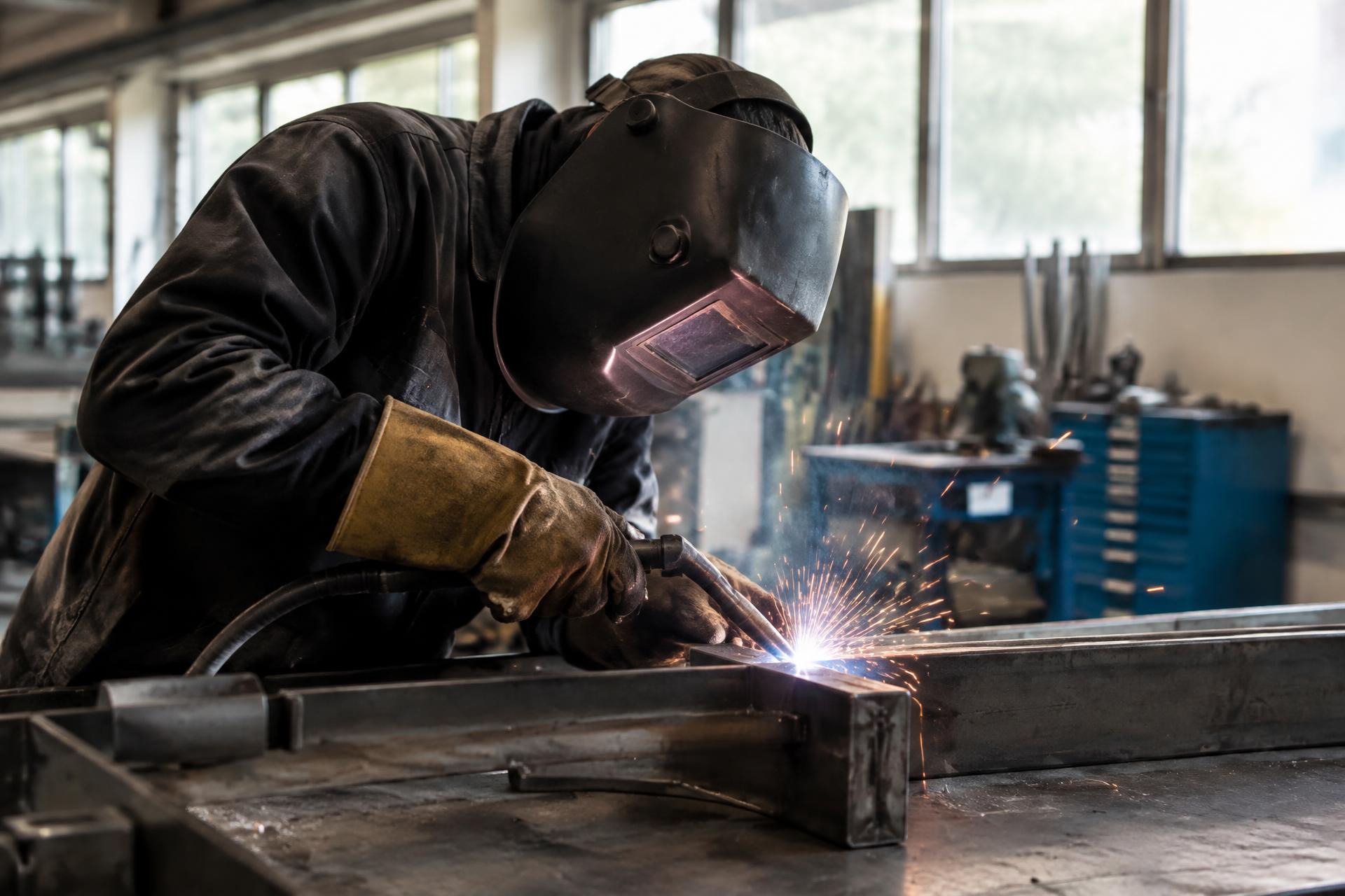 Illustrative image of welding in a metal fabrication workshop